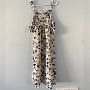 ASOS Floral Midi‎ Smocked Top Dress Sz 10 Resortwear Vacation Cottagecore Summer